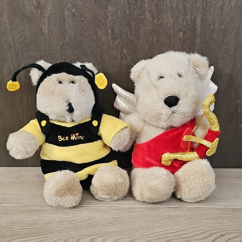 Vintage Starbucks Bearista Bears; Valentibes Cupid And Bee Plush Bears Lot Of 2‎